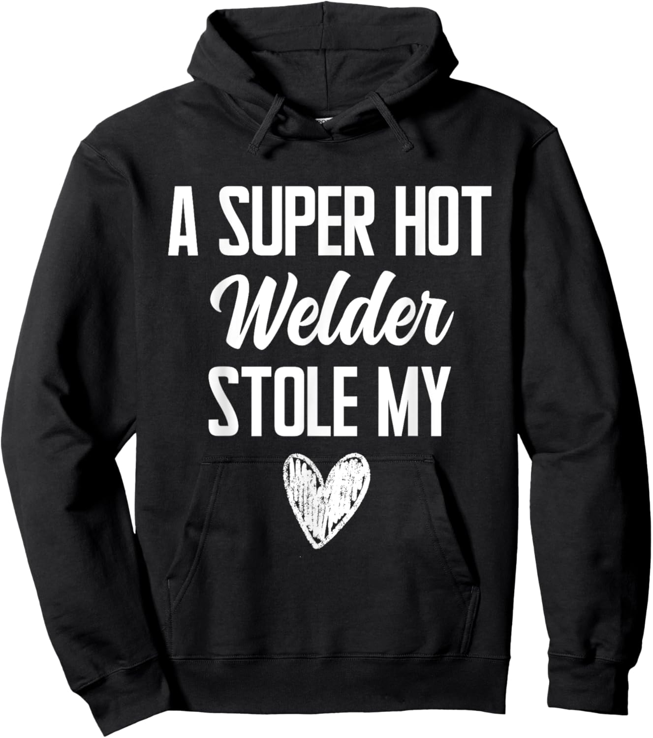 Welder Boyfriend Girlfriend Stole My Heart Funny Hoodie - Hoodie | Black