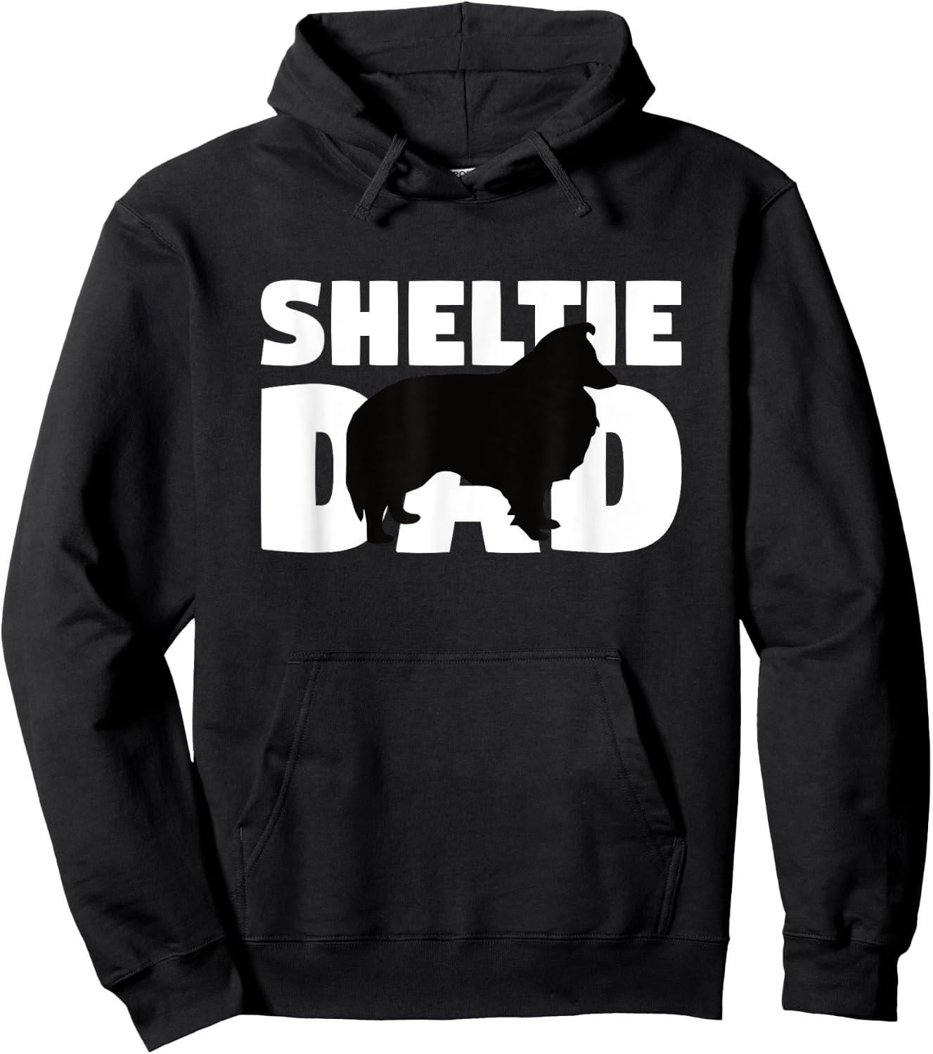 Sheltie Gift Dog Father 'Sheltie Dad' Funny Sheltie Hoodie - Hoodie | Black