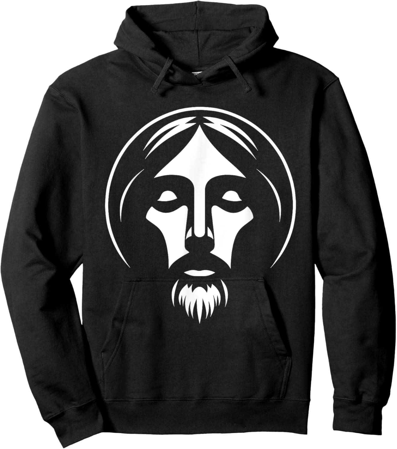 Christian Jesus Face Silhouette Religious Hoodie - Hoodie | Black