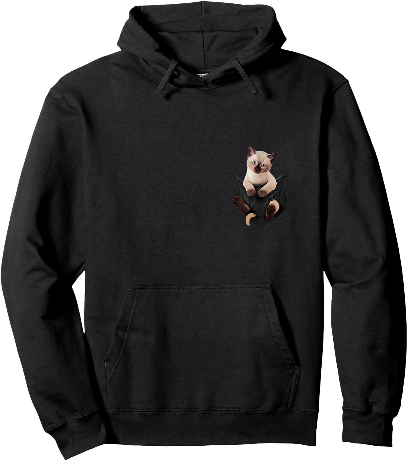 Cat Lovers Gifts Siamese In Pocket Funny Kitten Face Hoodie - Hoodie | Black