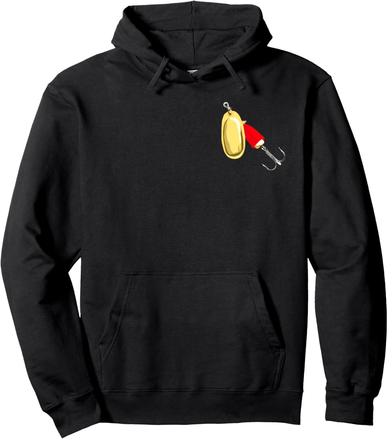Spinning Fishing Lure Angler Vintage Fisherman Hoodie - Hoodie | Black