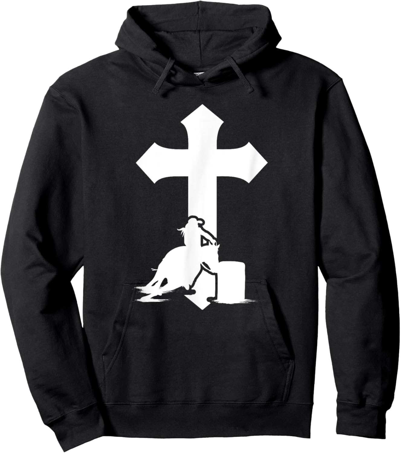 Barrel Racing Cross Barrel Racer Barrel Race Hoodie - Hoodie | Black