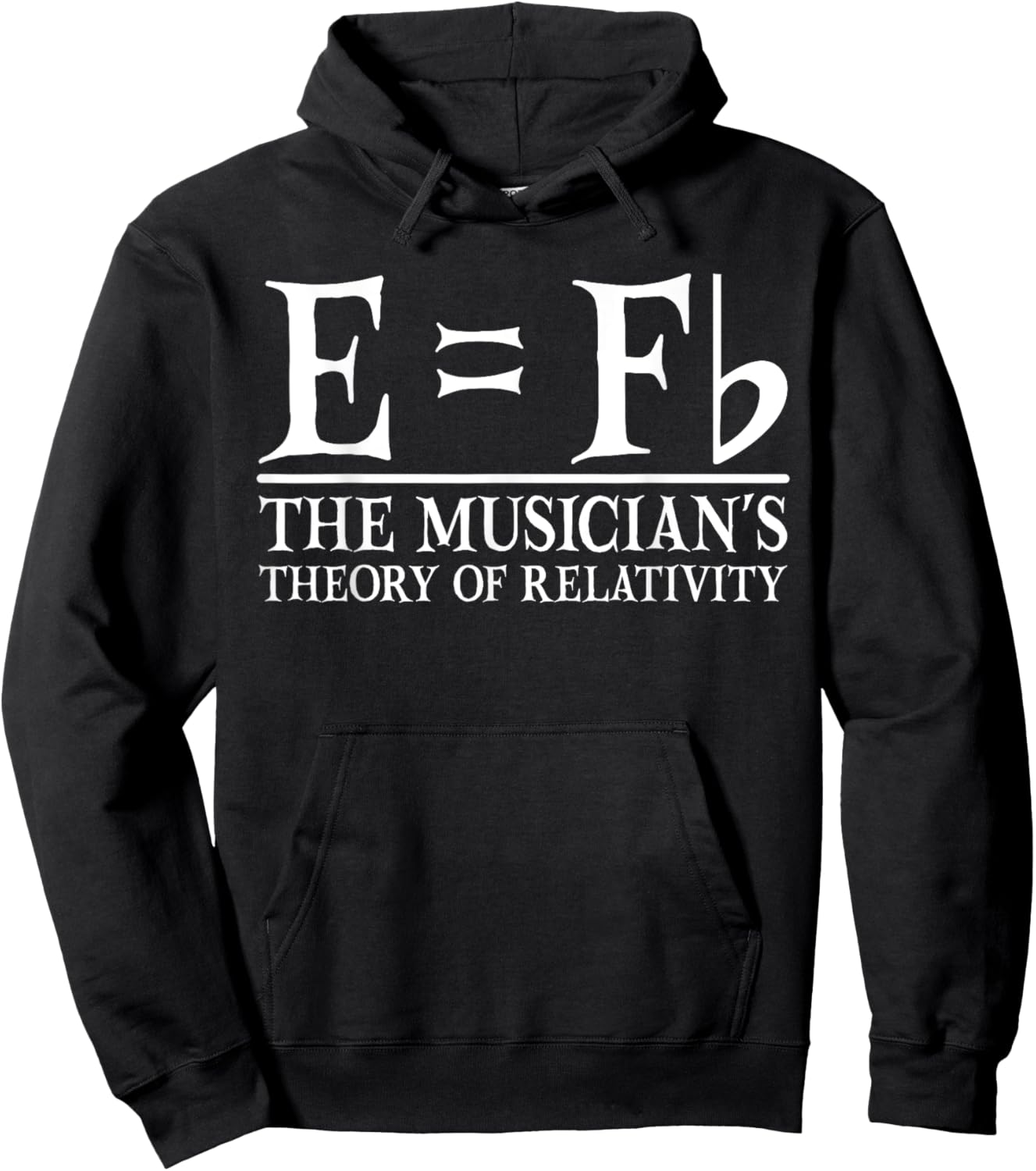 Funny Musician, E Equals F Flat, Theory of Relativity Joke Hoodie - Hoodie | Black