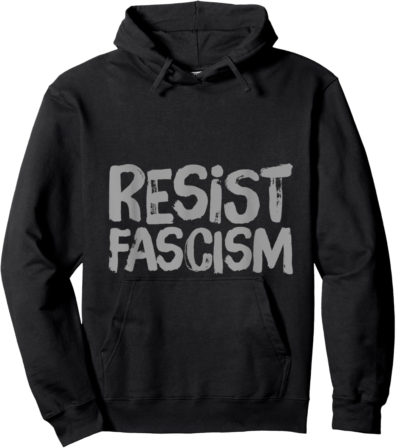 I Hate Fascism Funny Text Quote Of Resist Fascism Hoodie - Hoodie | Black