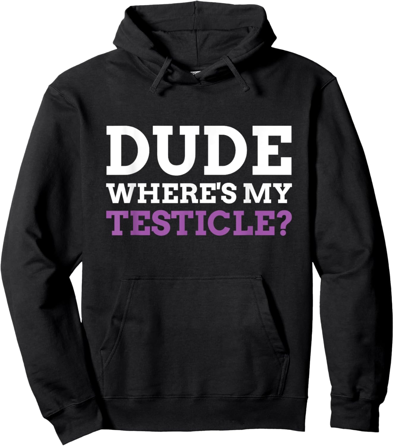 Dude Where's My Testicle? Radical Inguinal Orchiectomy Hoodie - Hoodie | Black