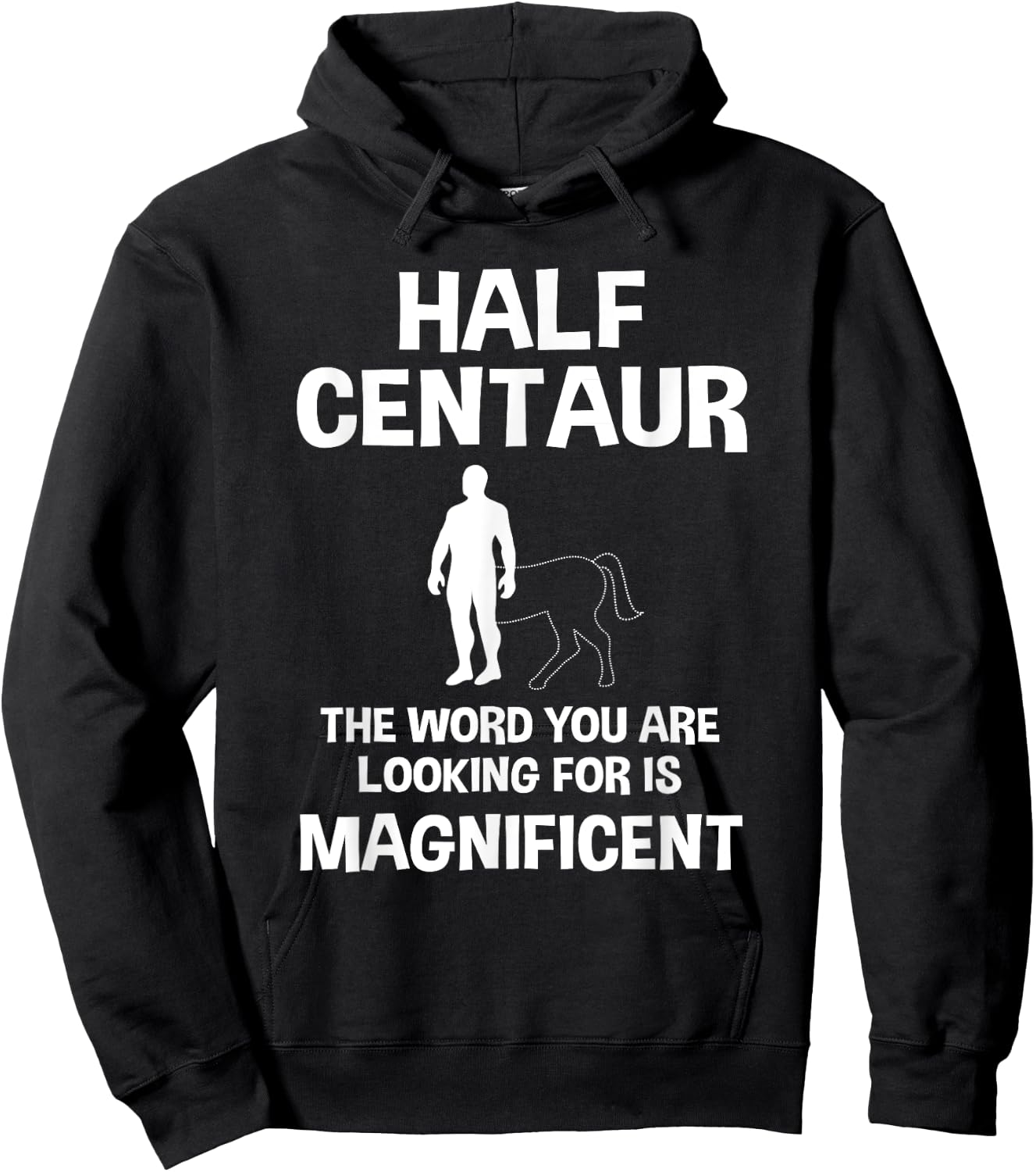 Half Man Half Horse Funny Centaur Hoodie - Hoodie | Black