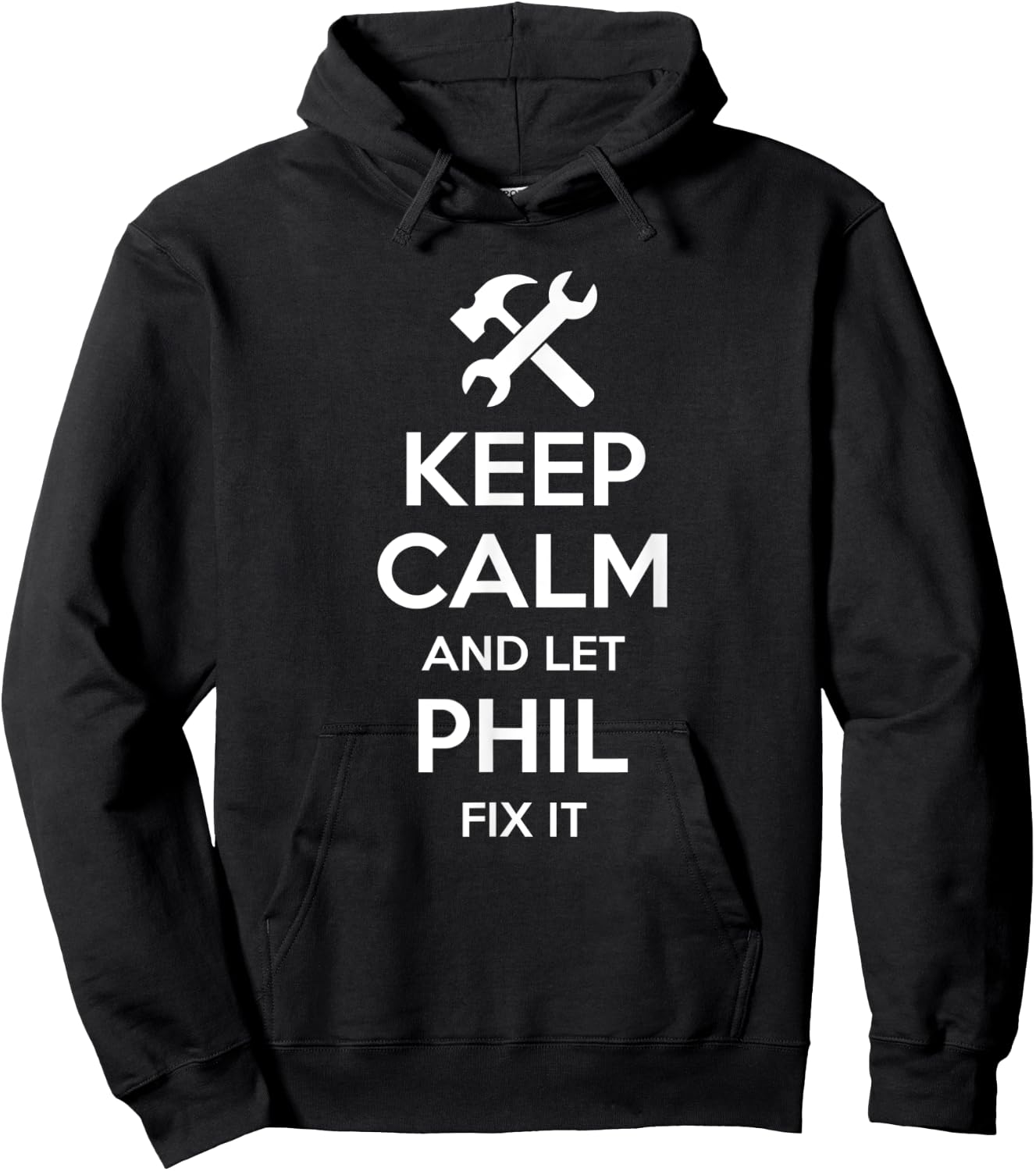 PHIL Fix Quote Funny Birthday Personalized Name Gift Hoodie - Hoodie | Black