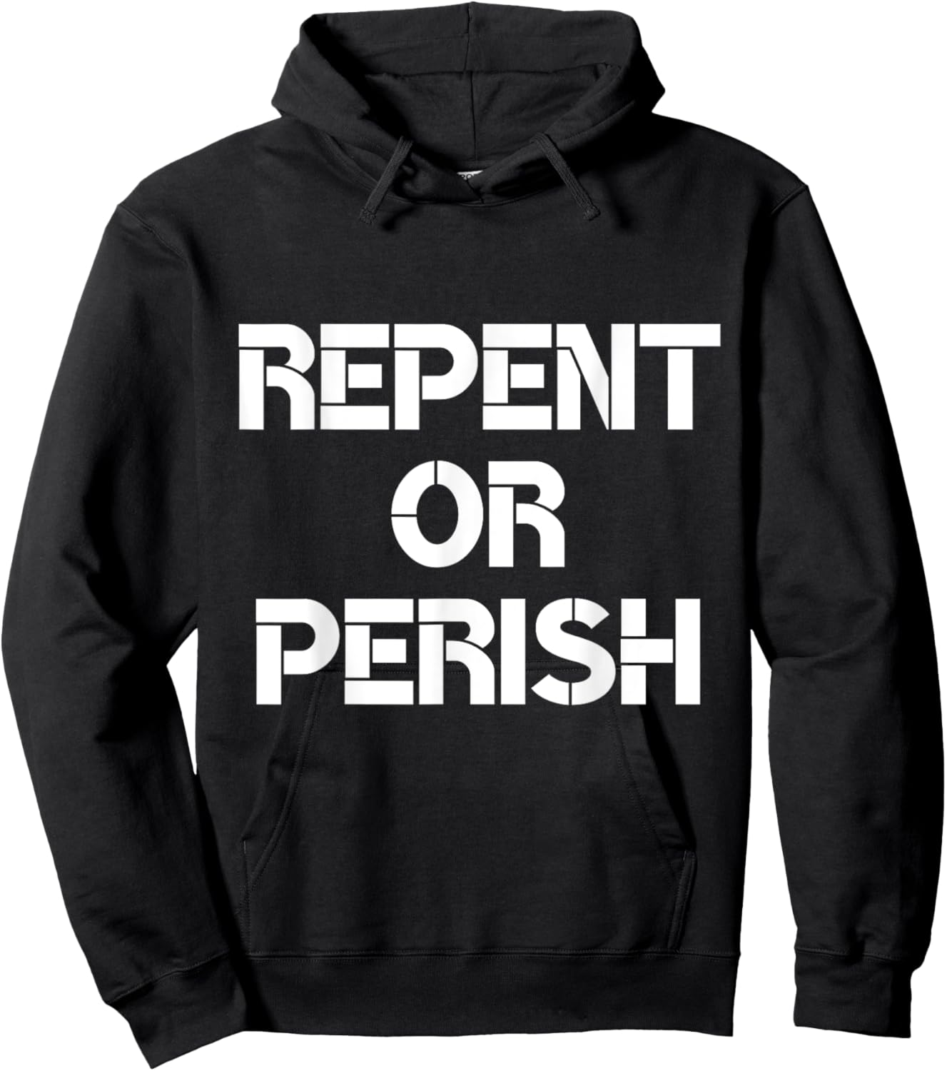 Repent Or Perish Bible Scripture Verses Christian Quote Hoodie - Hoodie | Black