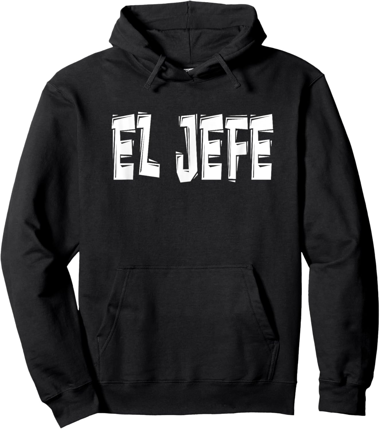 El Jefe - White Letters Hoodie - Hoodie | Black