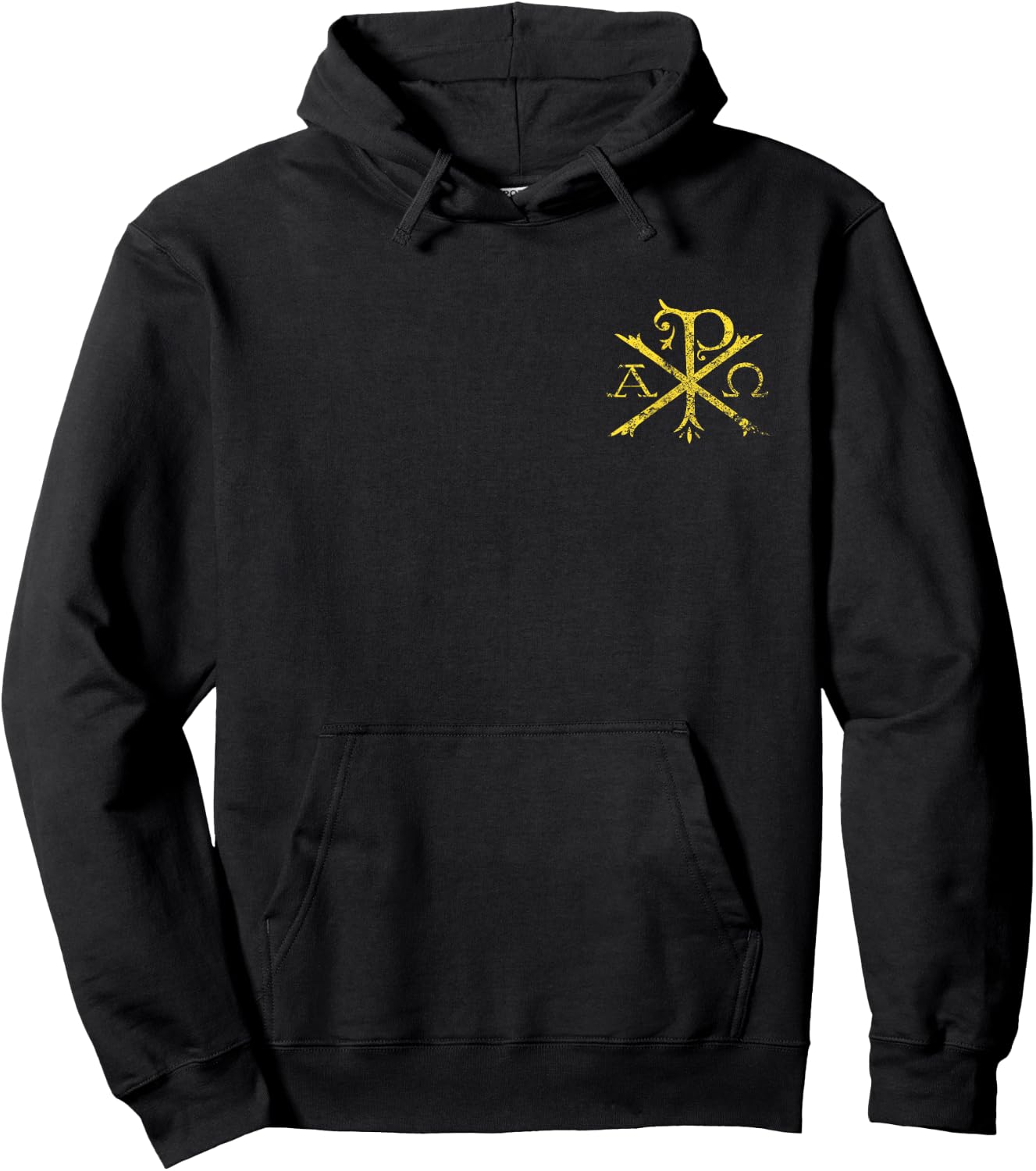 Christian Chi Rho Labarum Christogram Cross Faith Hoodie - Hoodie | Black