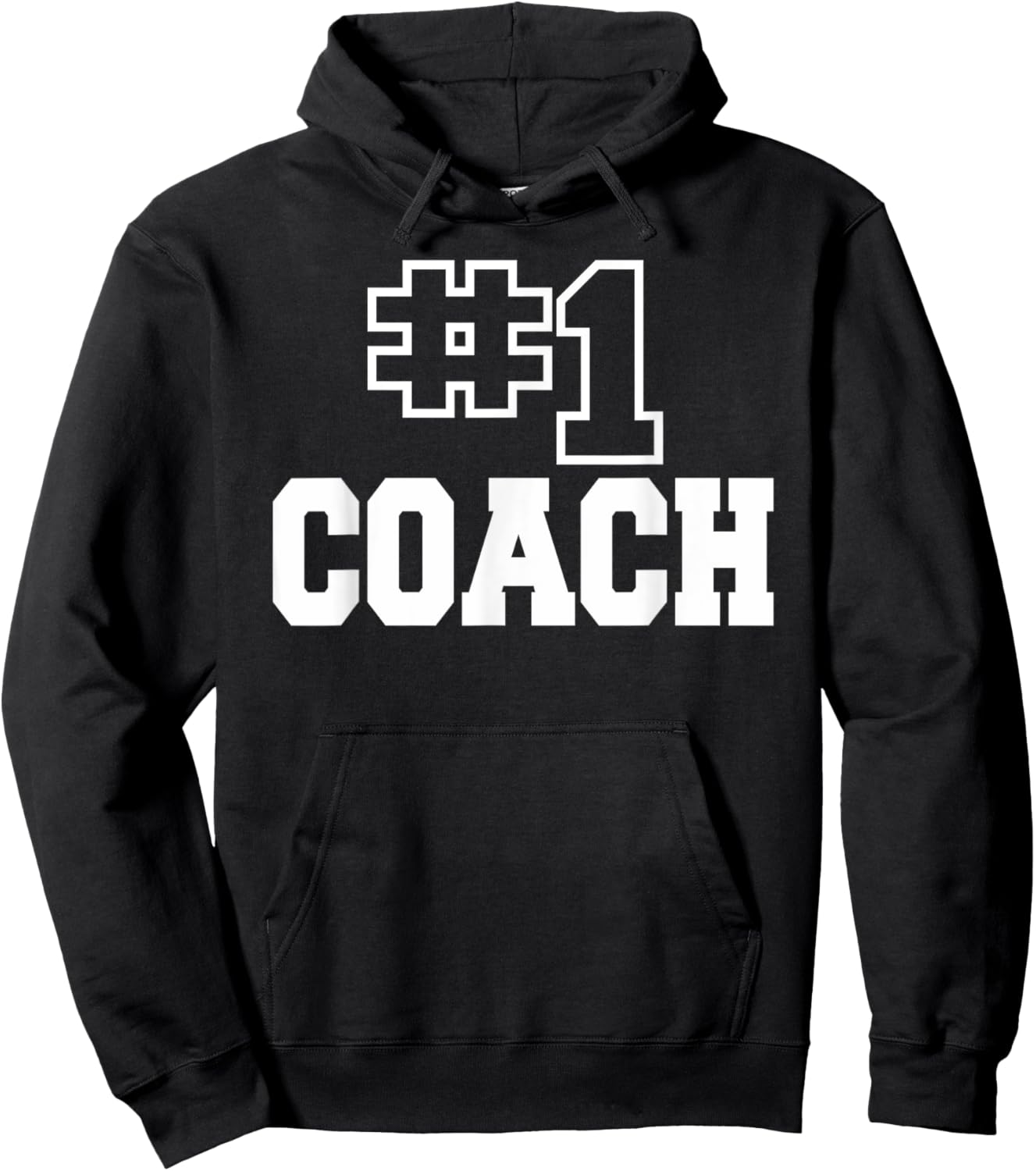 Number One Coach No. 1 Manager Sports Teacher Highschool Hoodie - Hoodie | Black