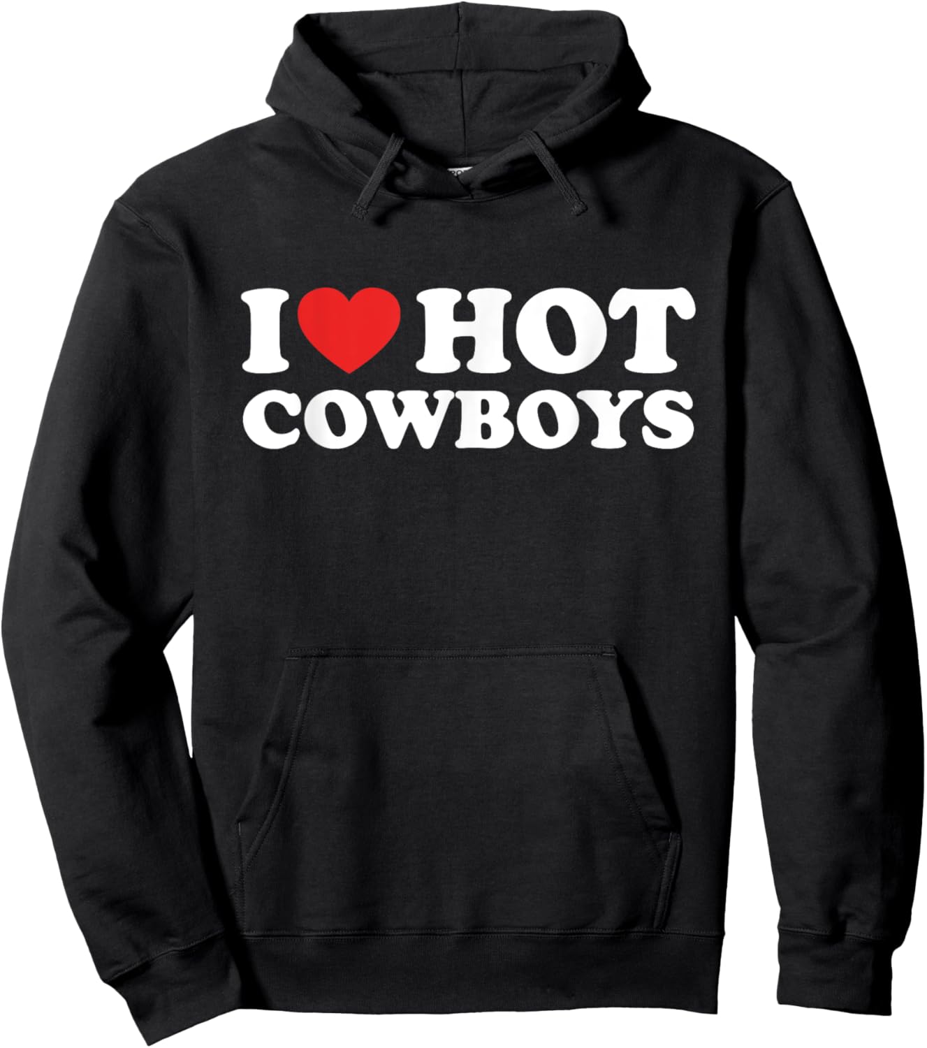 I Love Hot Cowboys Funny I Heart Hot Cowboys Lover Gift Hoodie - Hoodie | Black