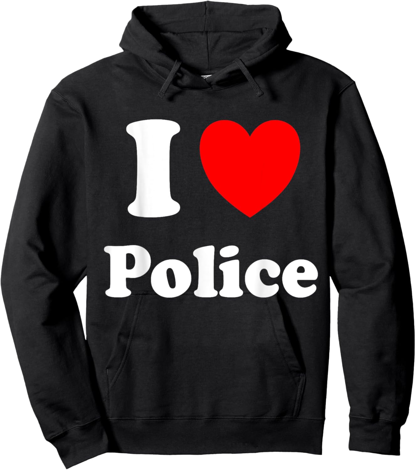 I Love Police Hoodie - Hoodie | Black