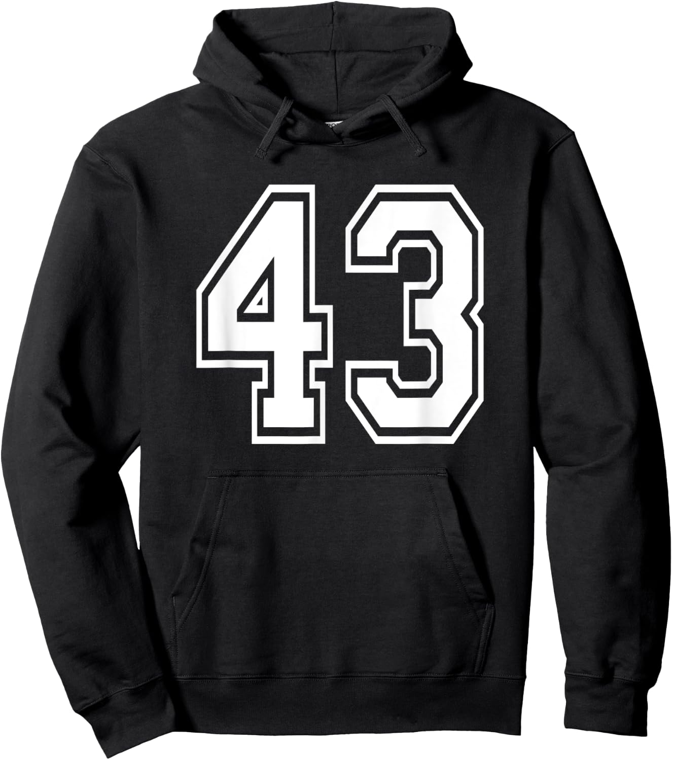 Number 43 Numbered Uniform Sports Jersey Team 43rd Birthday Hoodie - Hoodie | Black