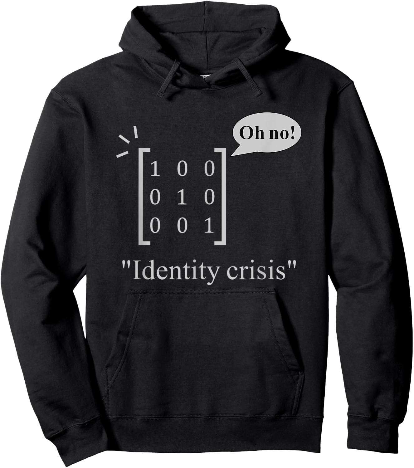 Identity Crisis | Funny Nerdy Maths Physics Linear Algebra Hoodie - Hoodie | Black