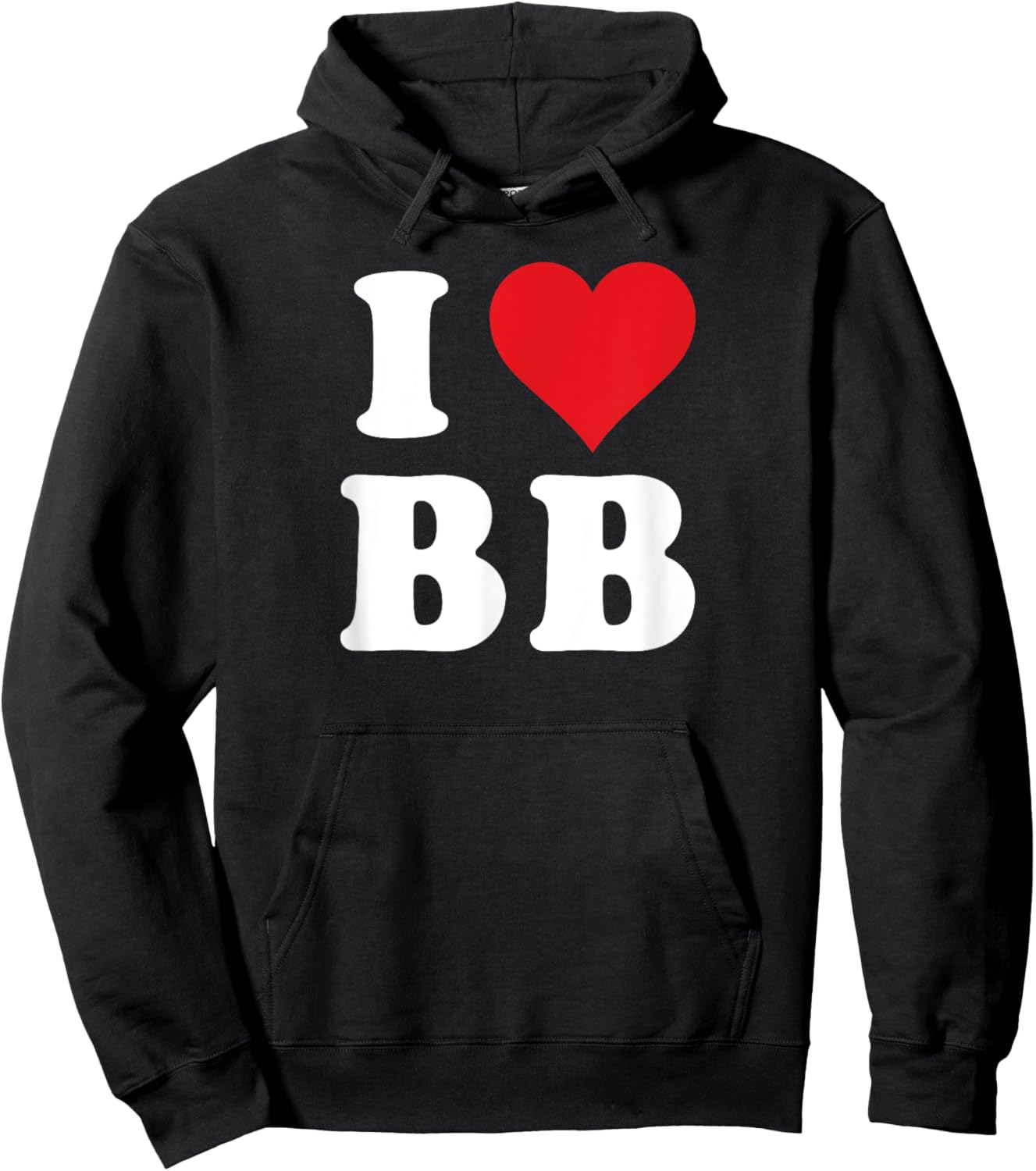 I Heart BB Initials I Love B.B. First And Last Name B B Hoodie - Hoodie | Black