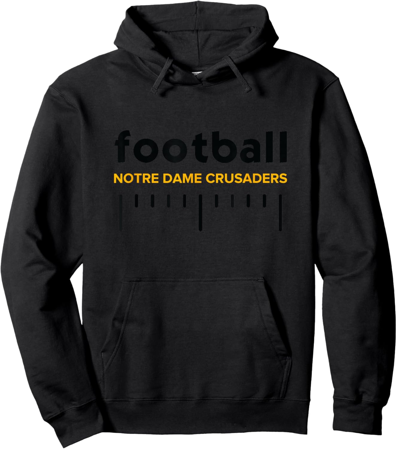 Notre Dame Crusaders Football Lines HS Hoodie - Hoodie | Black