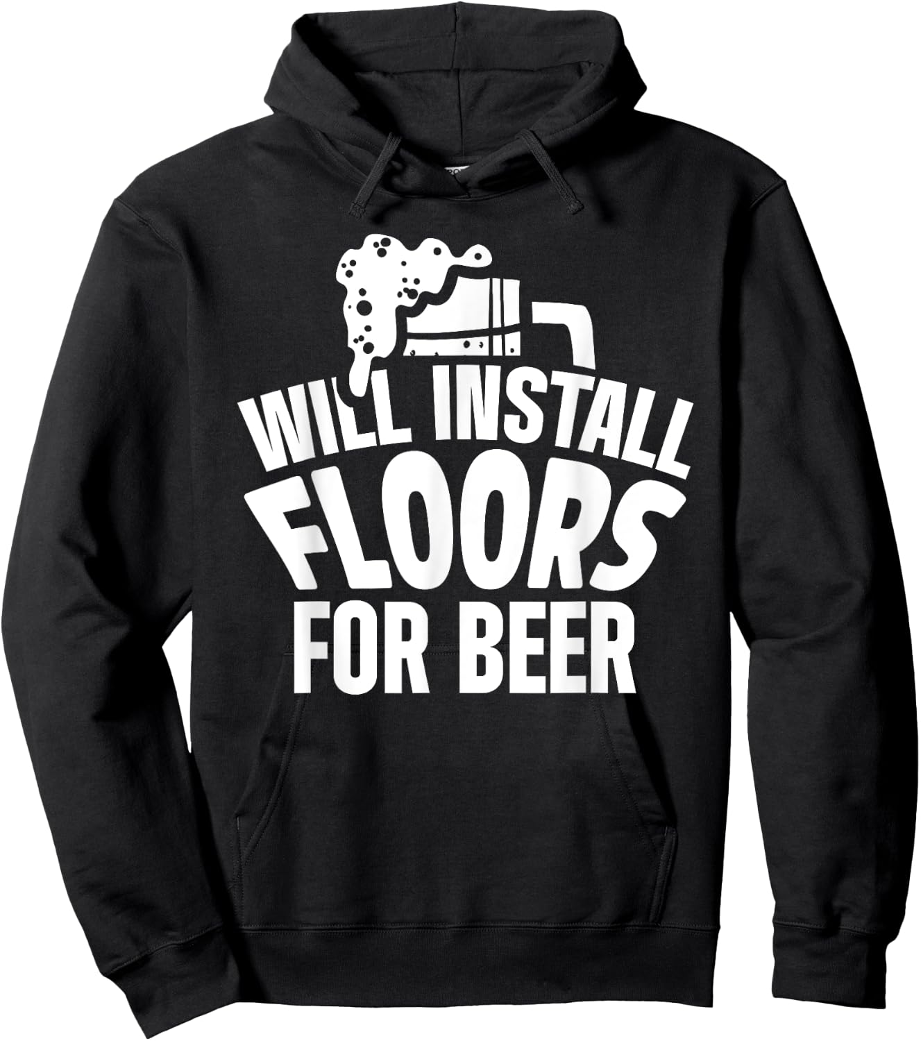 Flooring Installer Contractor Beer Floor Installation Hoodie - Hoodie | Black