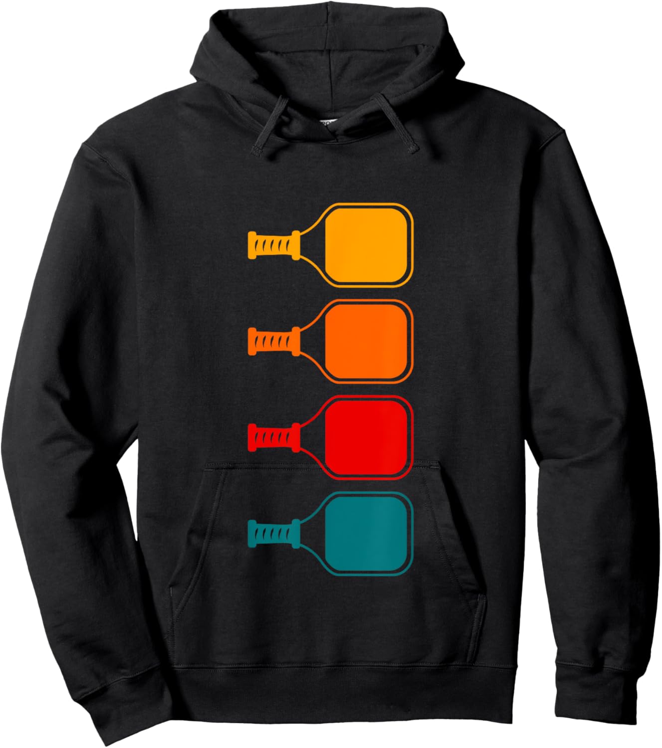 Retro Pickleball Hoodie - Hoodie | Black