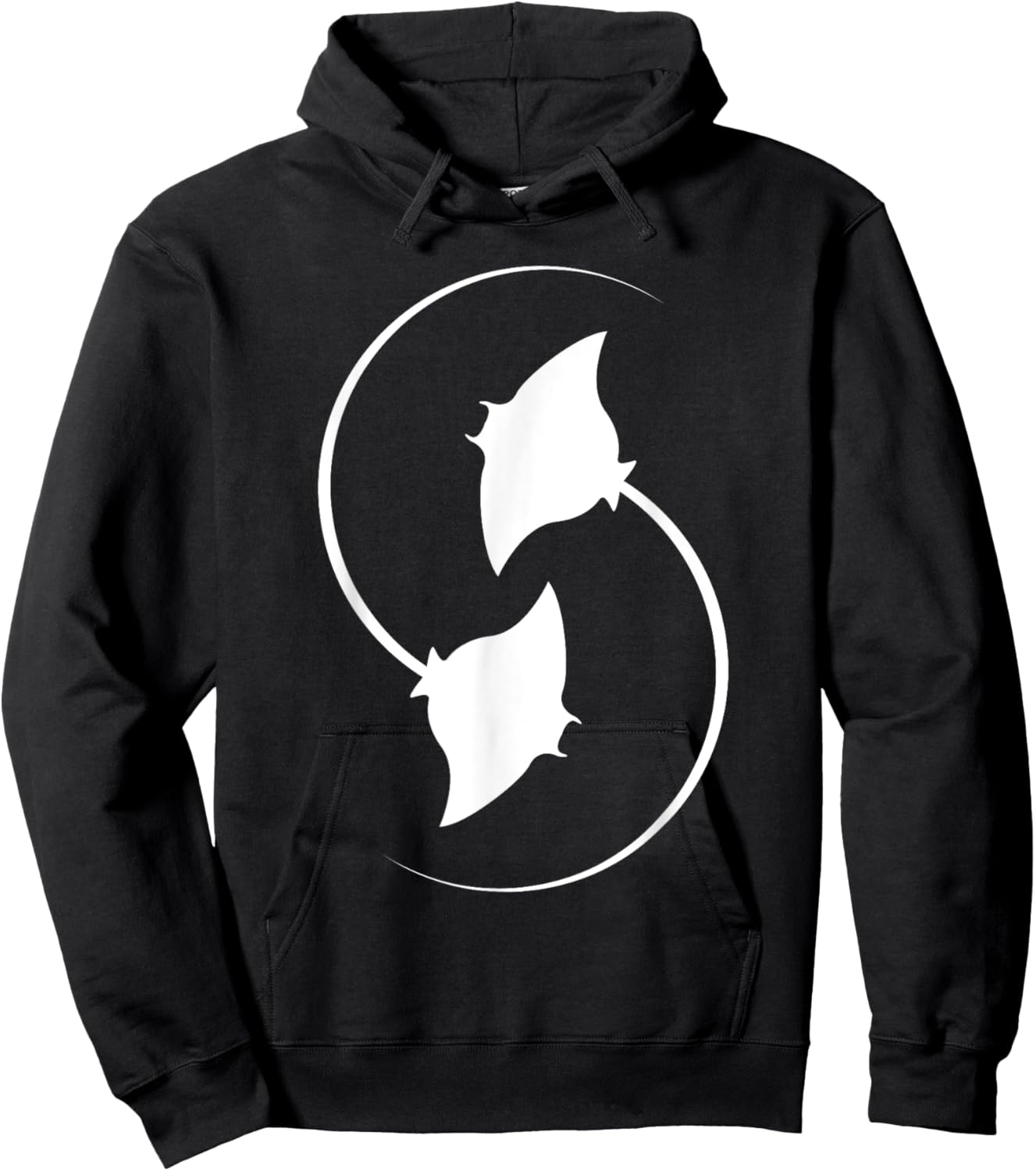 Oceanic Black Manta Ray Animal Stingray Fishing Men Women Hoodie - Hoodie | Black
