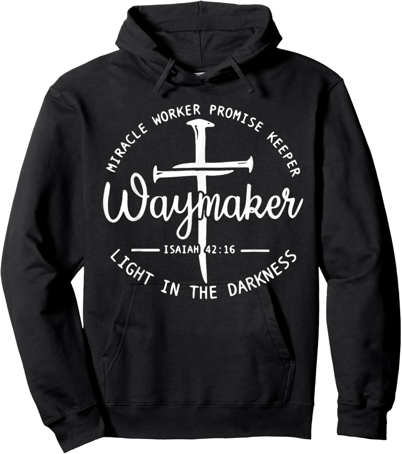 Waymaker Promise Keeper Miracle Worker Christian Hoodie - Hoodie | Black