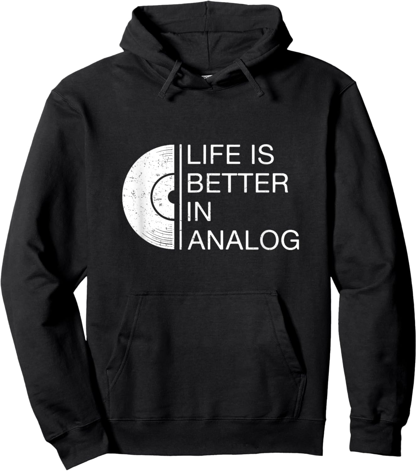 Life Is Better In Analog An Optical Disc Laserdisc Collector Hoodie - Hoodie | Black