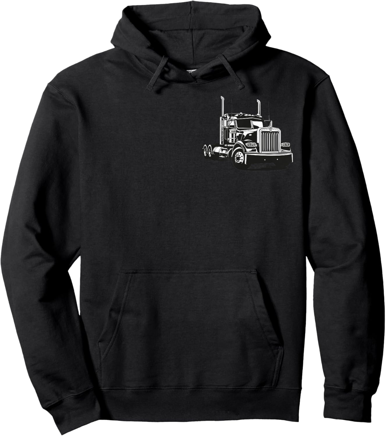 Semi Truck Driver Hoodie - Hoodie | Black