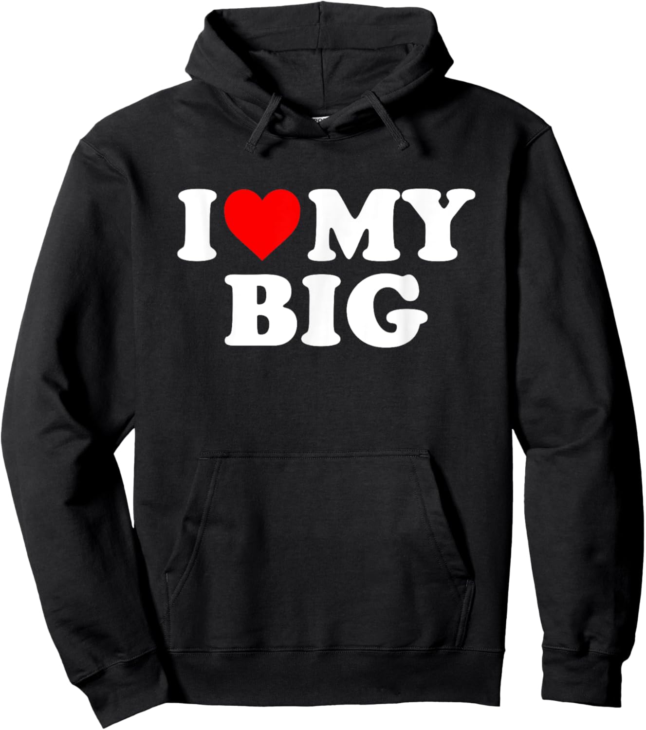 I Heart My Big Love Matching Little Big Sorority Funny Hoodie - Hoodie | Black