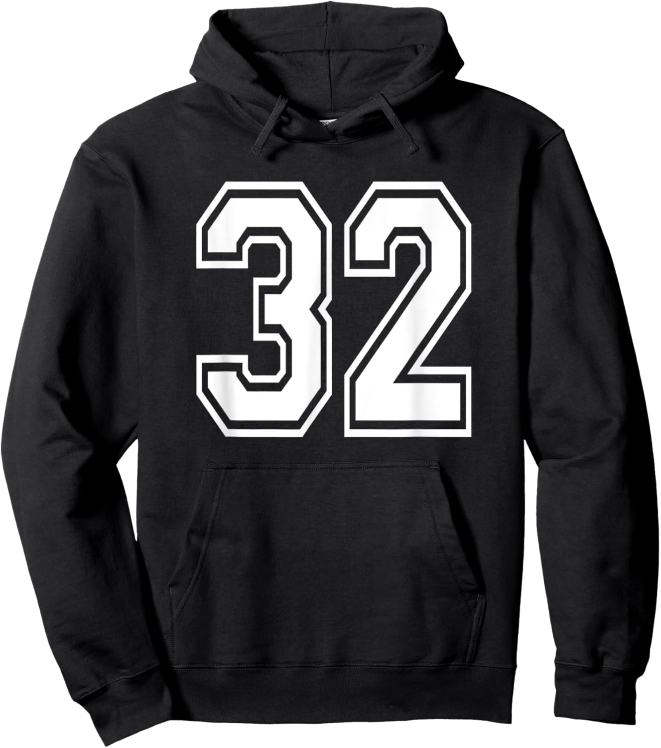 Number 32 Birthday Gift Sports Player Team Numbered Jersey Hoodie - Hoodie | Black