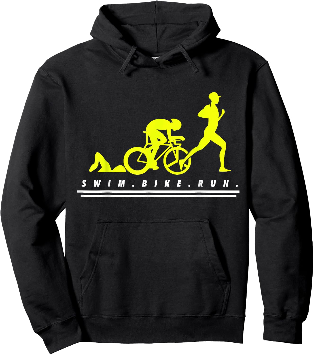 Triathlon Gift triathletes swimming bike running Hoodie - Hoodie | Black