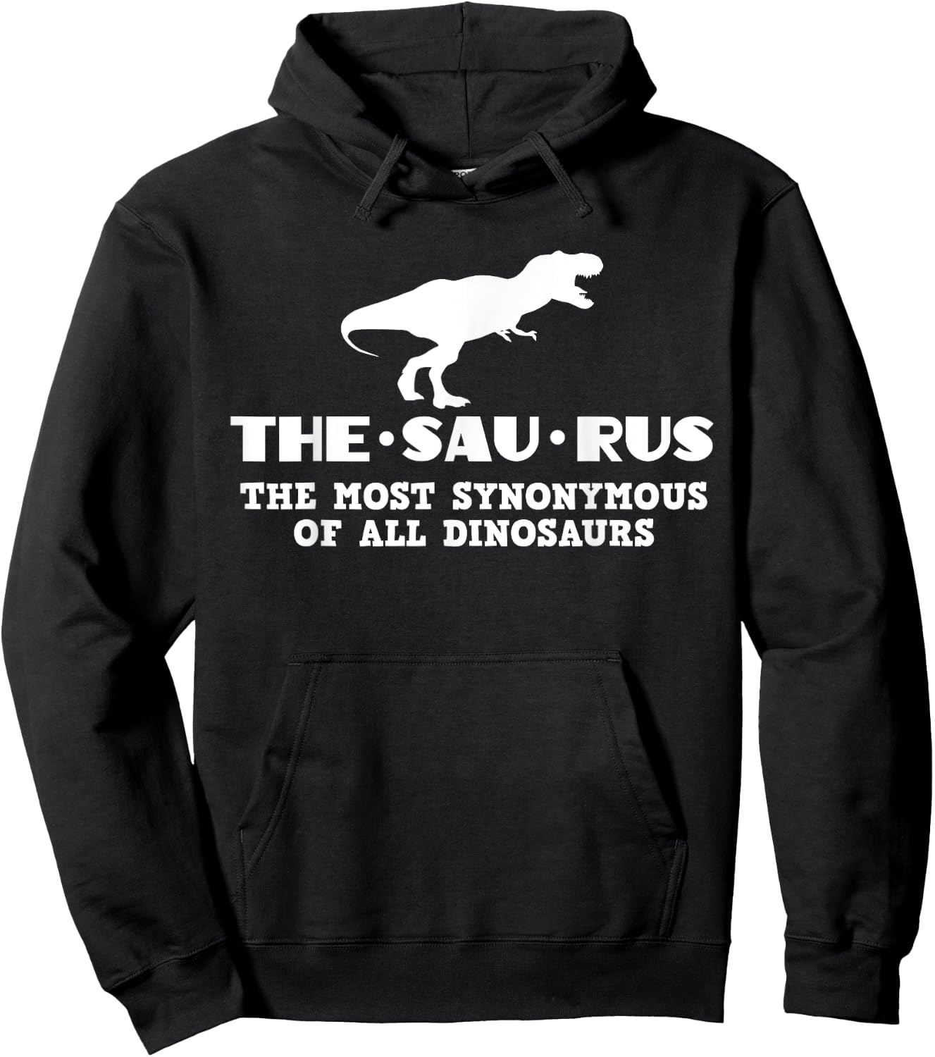 Funny Thesaurus Dinosaur Grammar Librarian Vocabulary Hoodie - Hoodie | Black
