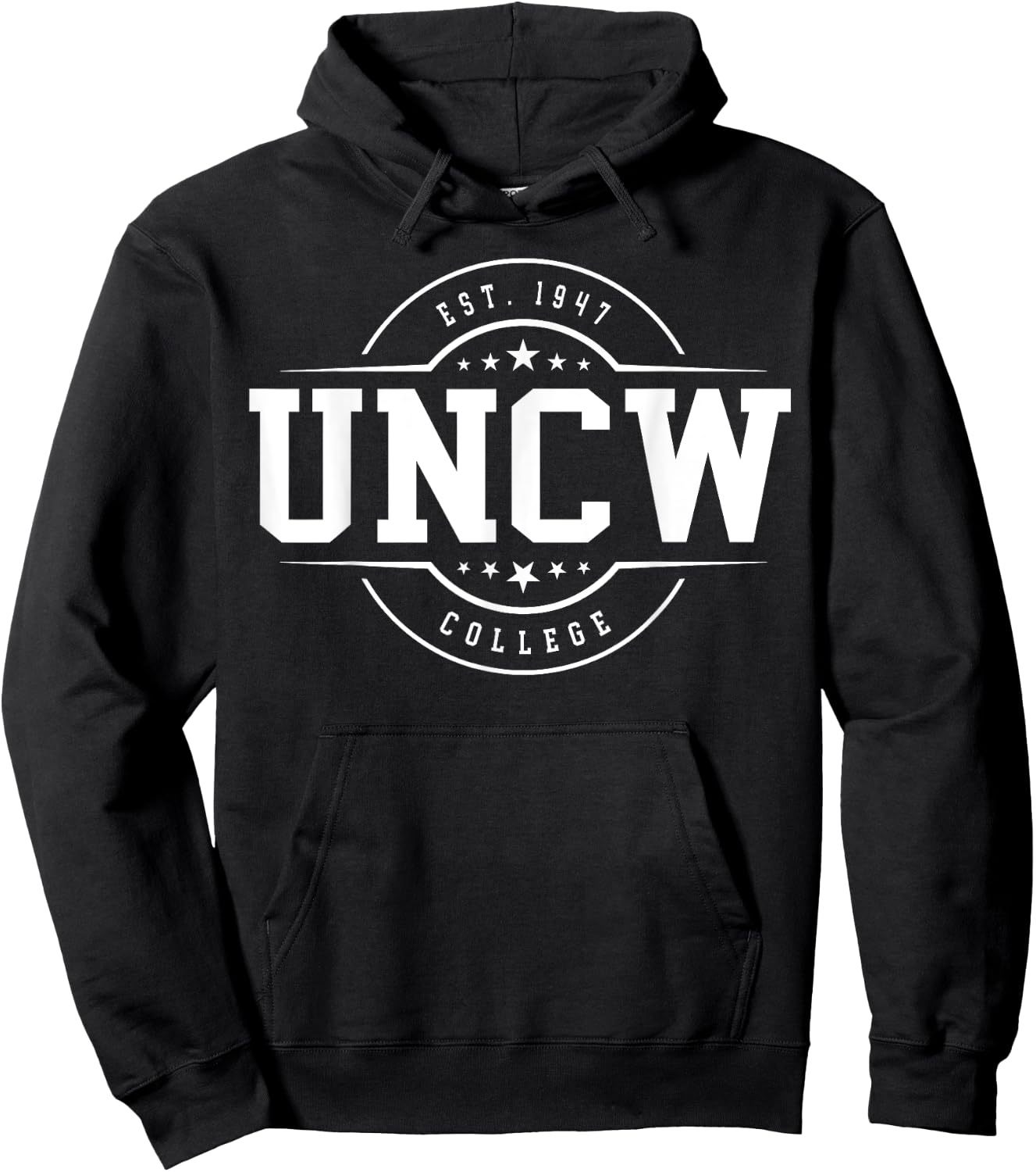 UNCW Arch Vintage Retro College Arch Vintage Classic Design Hoodie - Hoodie | Black