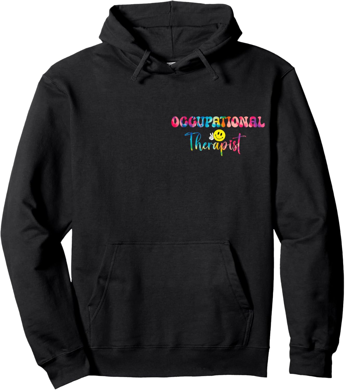 Tie Dye Occupational Therapist Groovy OT Pediatric Therapy Hoodie - Hoodie | Black