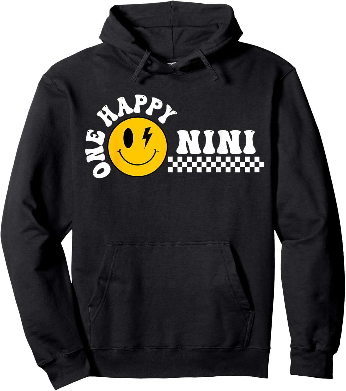 One Happy Dude 1st Birthday One Cool Nini Family Matching Hoodie - Hoodie | Black