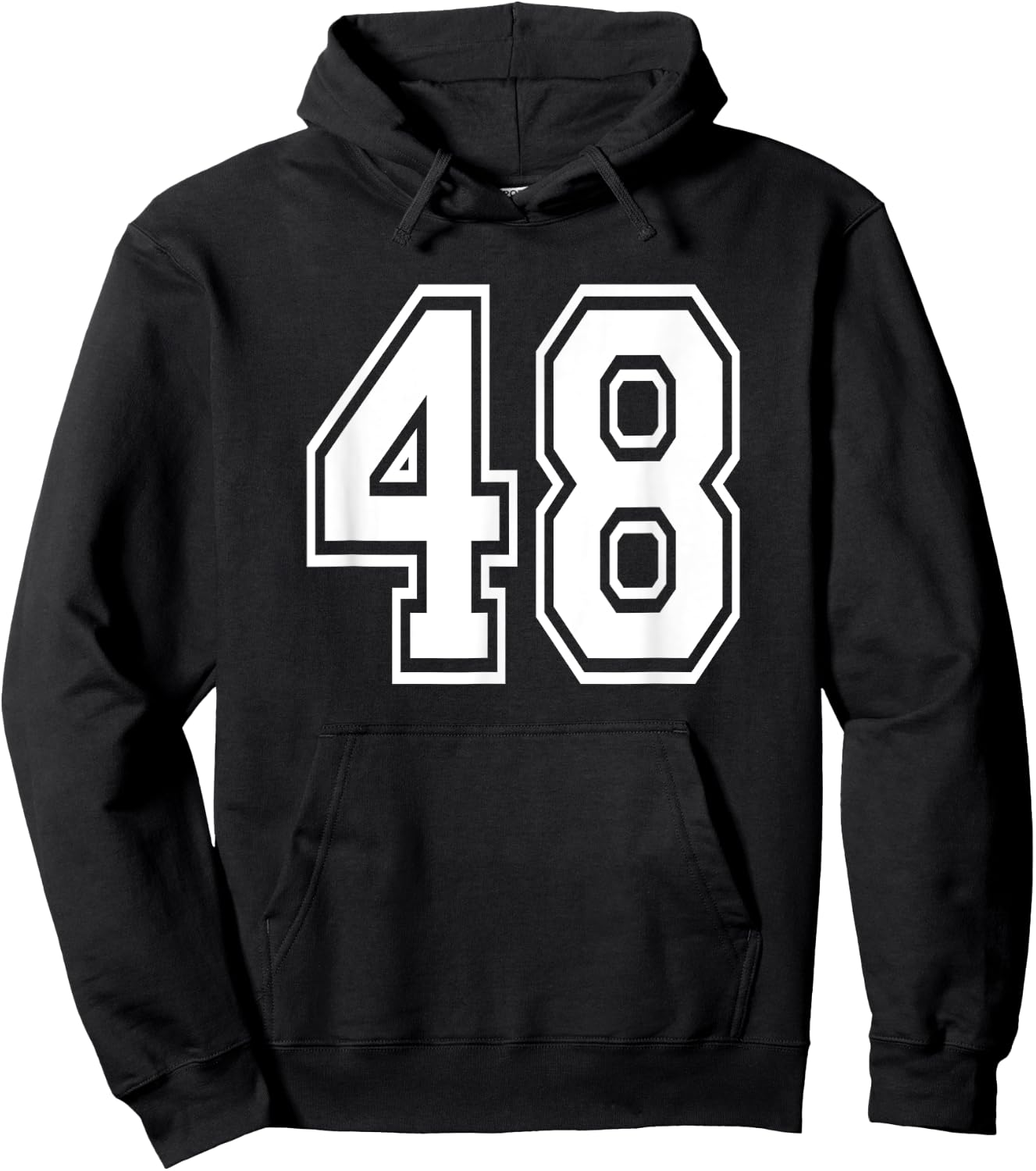 Number 48 Birthday Gift Sports Player Team Numbered Jersey Hoodie - Hoodie | Black
