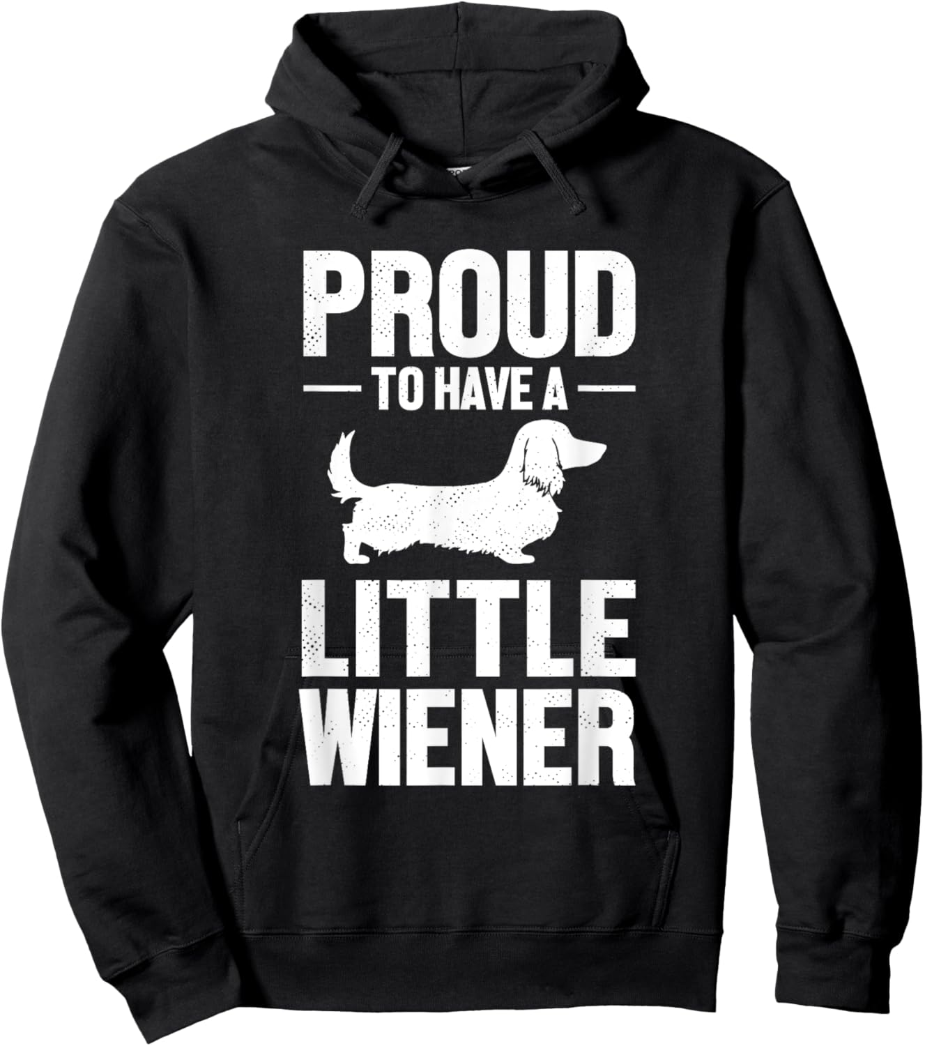 Dachshund Dog Lover Proud To Have A Little Wiener Weiner Men Women Hoodie - Hoodie | Black