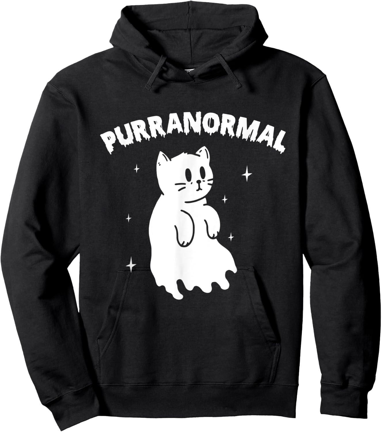 Purranormal Halloween Cat Ghost Hoodie - Hoodie | Black