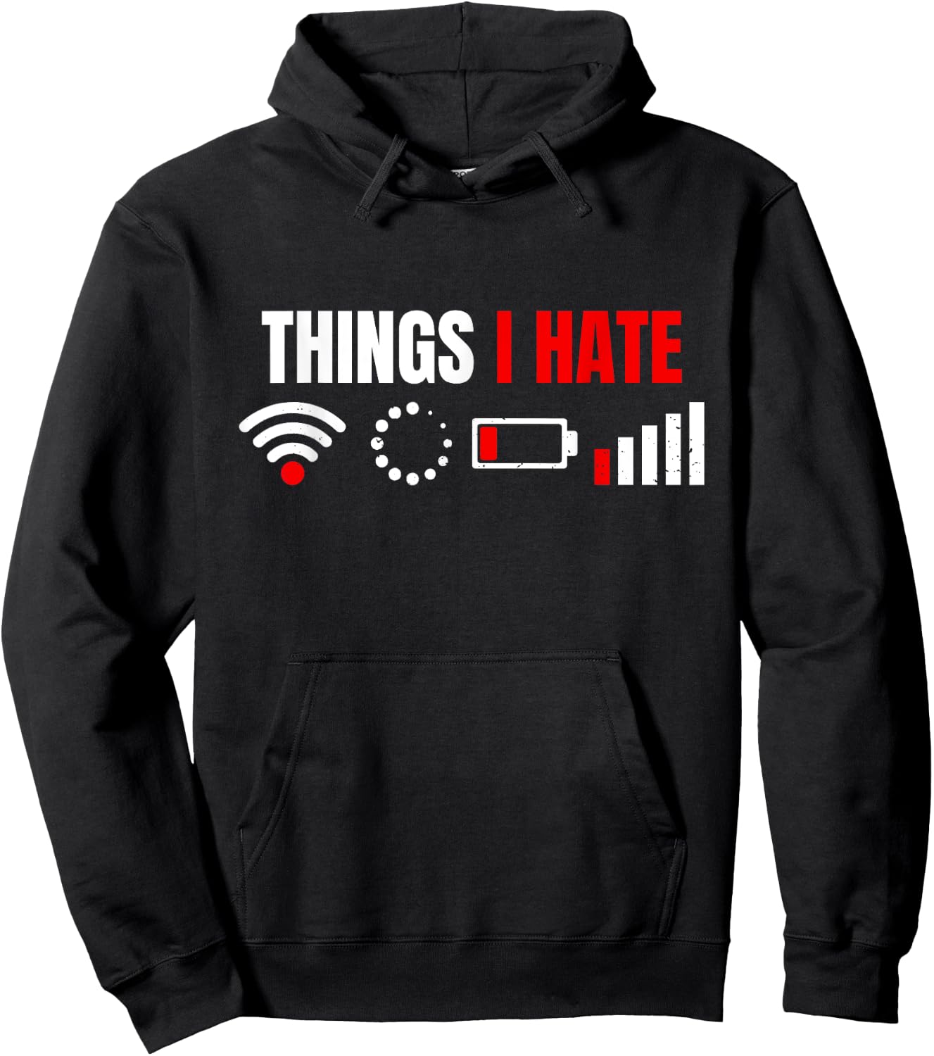 Computer Geek Gift: Things I Hate Hilarious Gamer Present Small Hoodie - Hoodie | Black