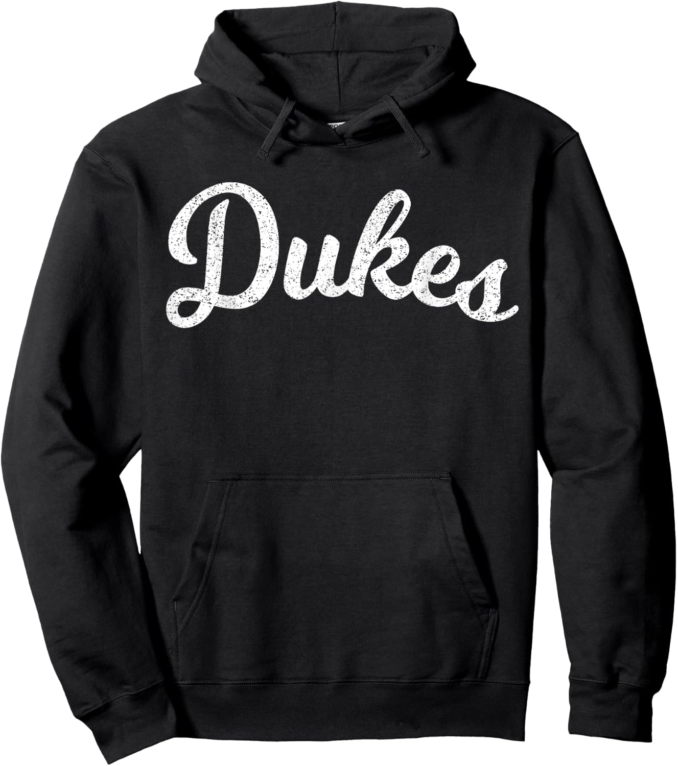 Dukes Team Mascot the Dukes Baseball Script Sports Jersey Hoodie - Hoodie | Black