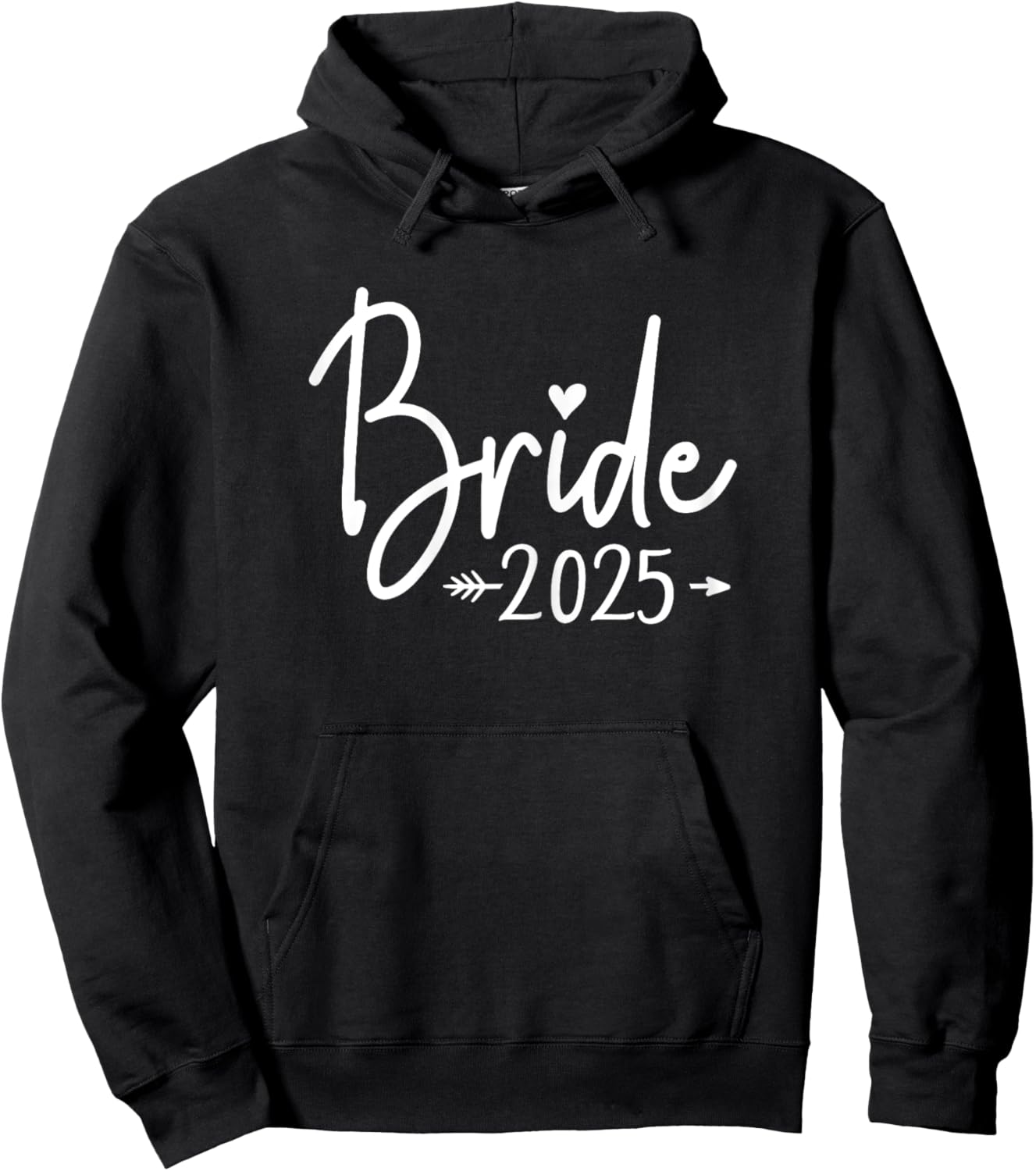 Bride Est 2025 Married Wedding Bridal Party Bachelorette Hoodie - Hoodie | Black