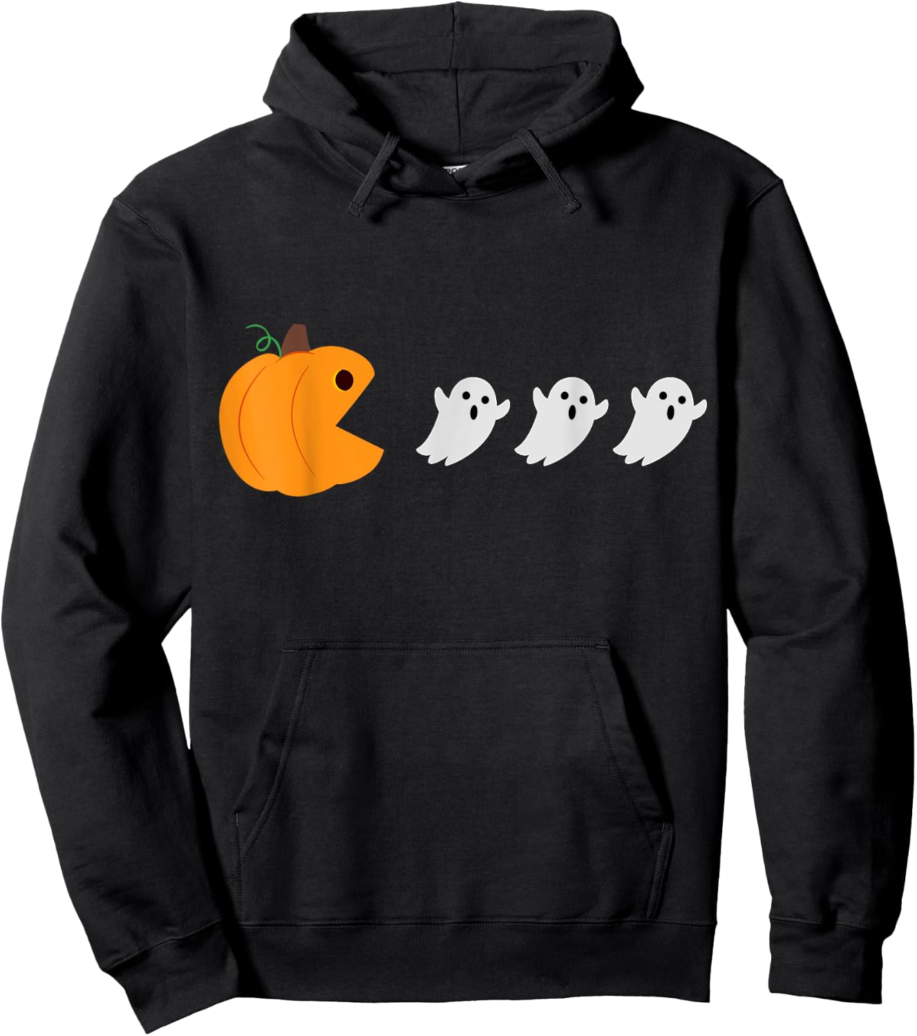 Pumpkin Ghost Retro Video Game Costume Funny Halloween Gifts Hoodie - Hoodie | Black