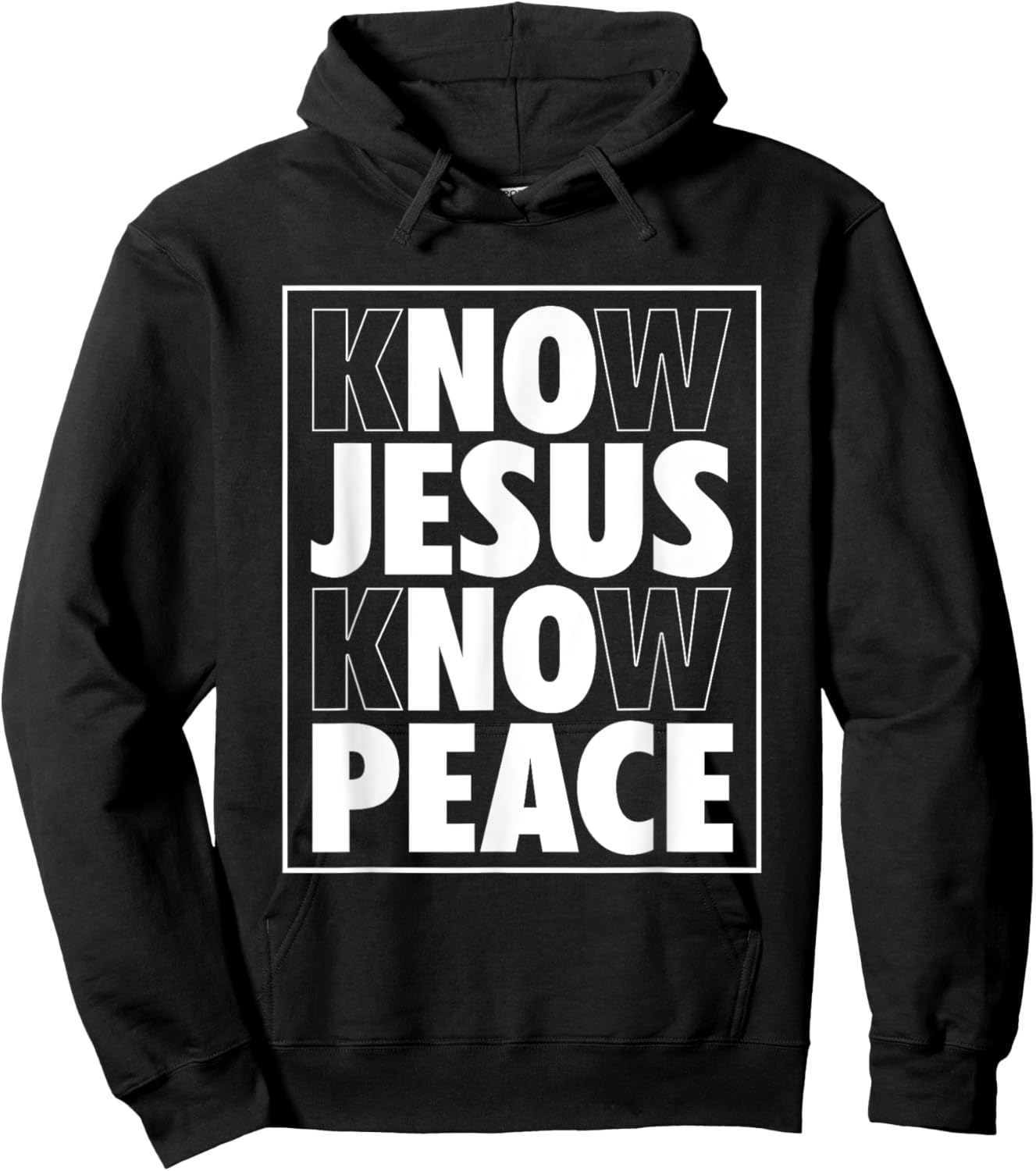 Know Jesus Know Peace No Jesus No Peace Christian Hoodie - Hoodie | Black