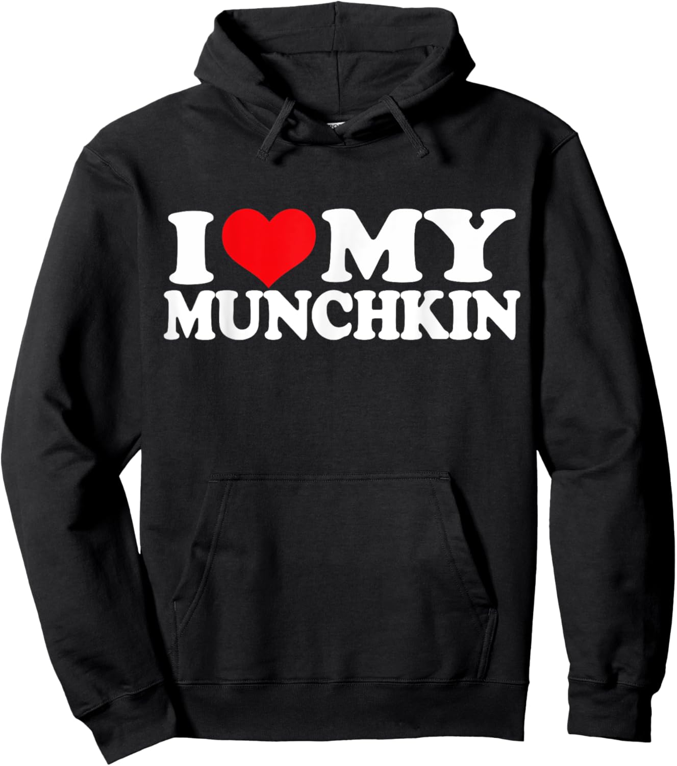 I Love My Munchkin, I Heart Munchkin Hoodie - Hoodie | Black