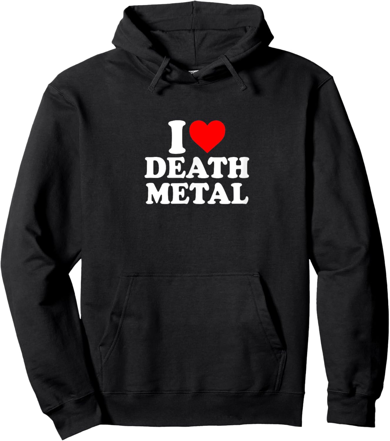 I Love Heart Death Metal Music Simple Cute Funny Hoodie - Hoodie | Black