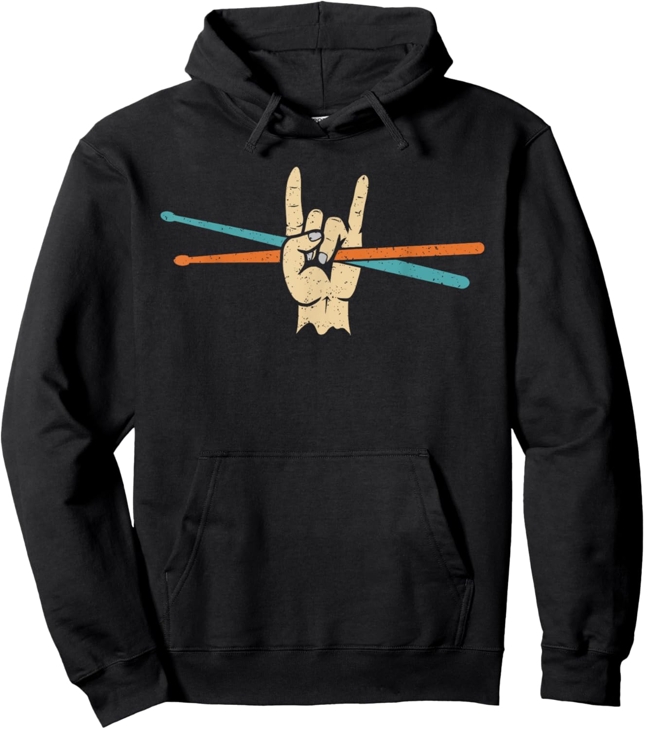 Funny Drummer Art Women Kids Drumming Lover Drummer Hoodie - Hoodie | Black