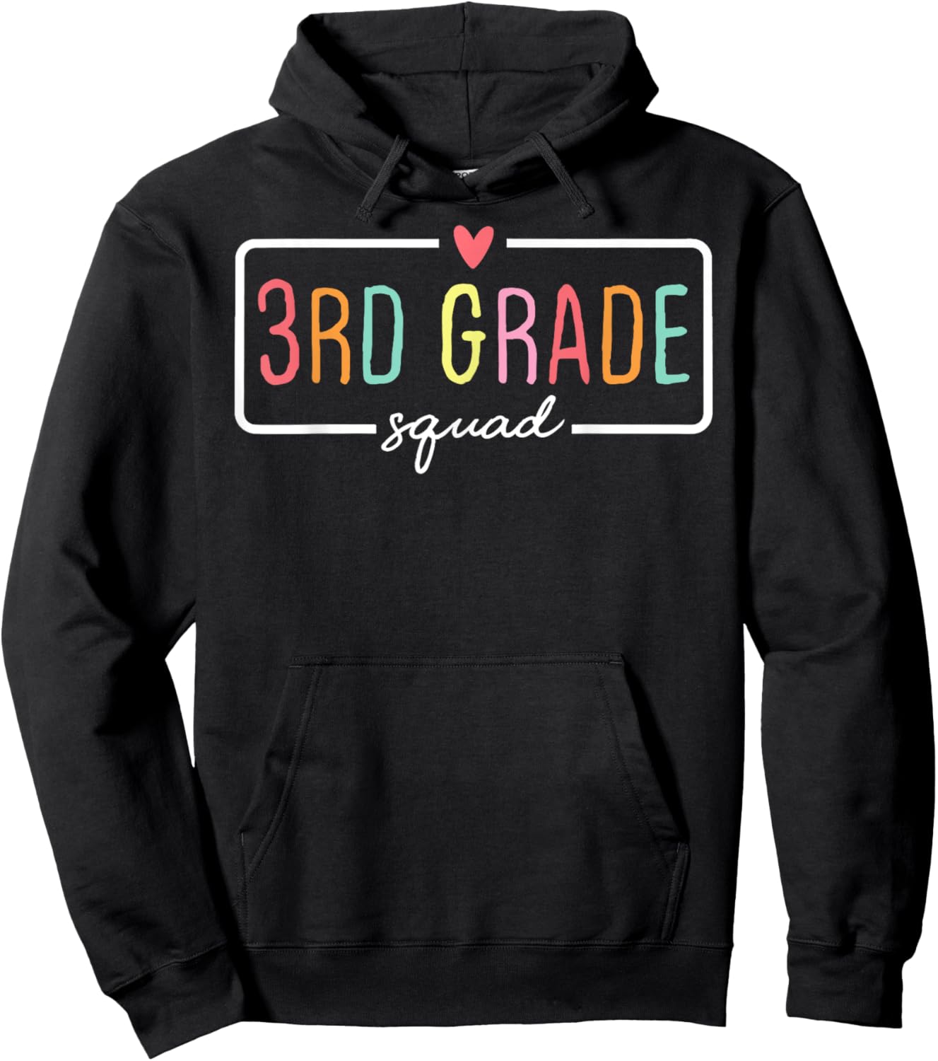 3rd Grade Team Crew Third Grade Squad Back To School Teacher Women Girls Kids Hoodie - Hoodie | Black
