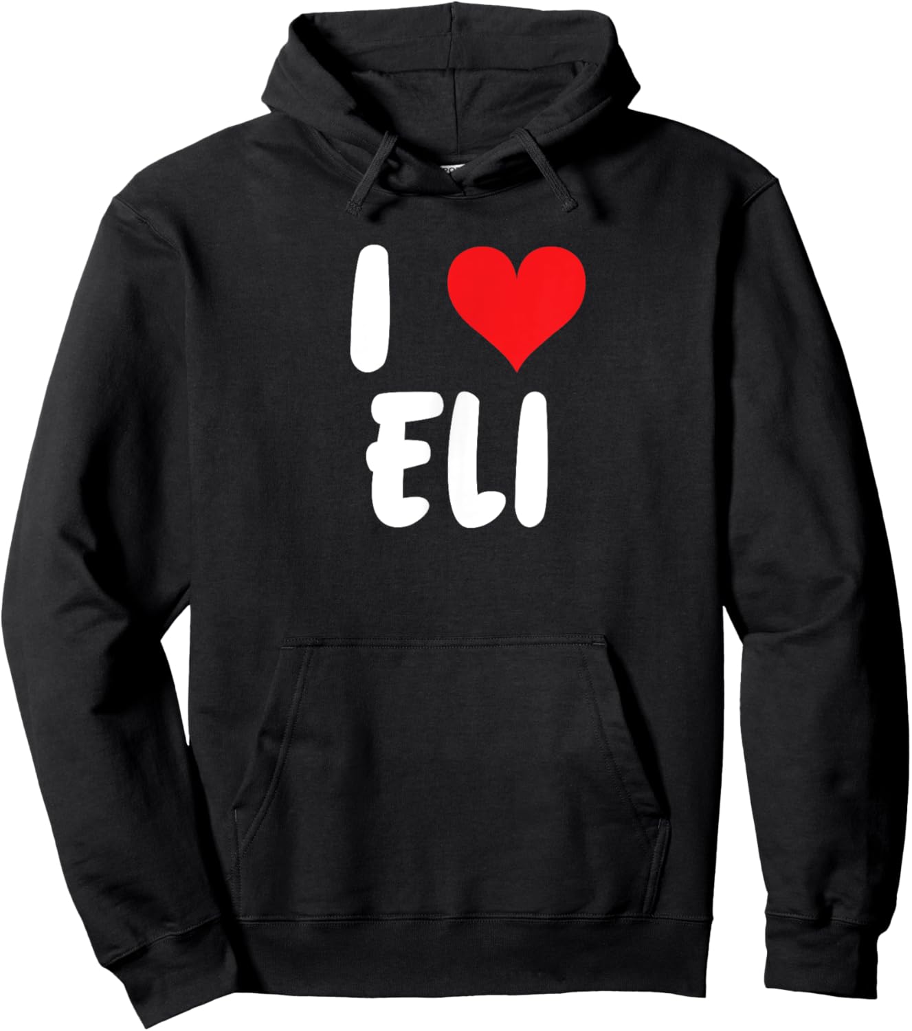 I Love Eli - Heart - Name Hoodie - Hoodie | Black