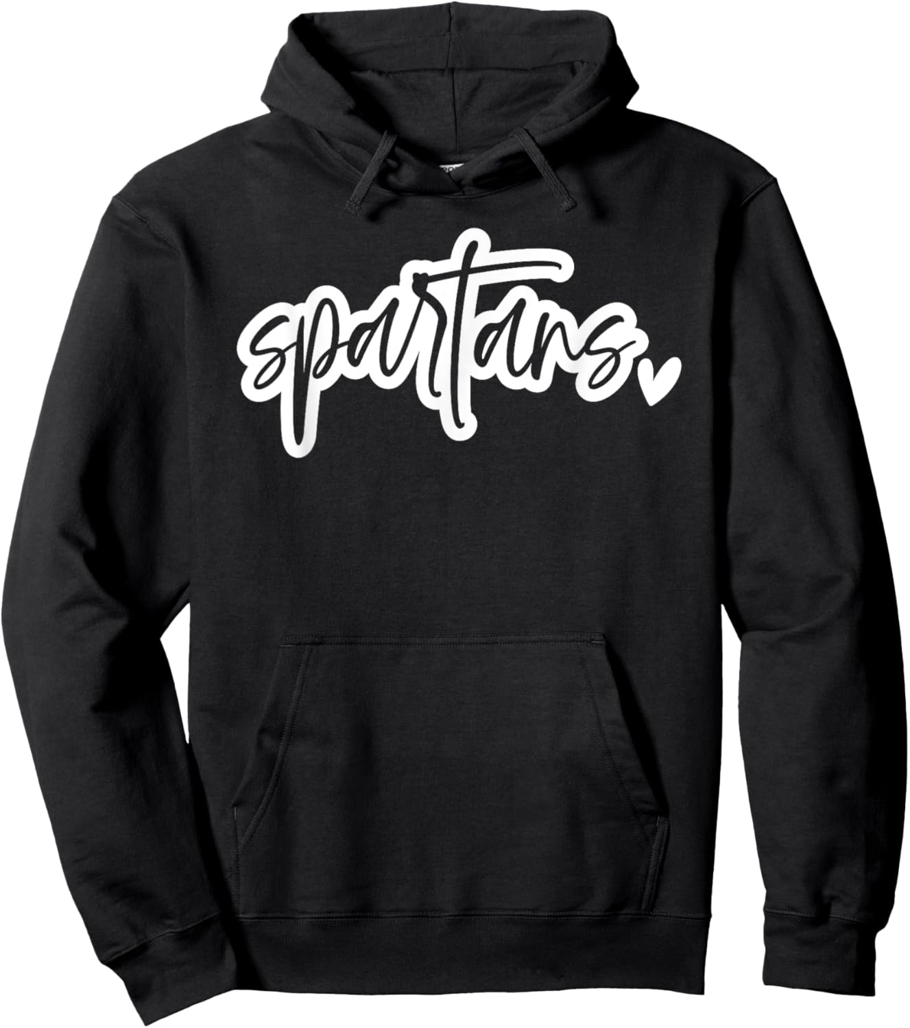 Cute Heart Spartans Sports Mascot - For Spartans Team Fan Hoodie - Hoodie | Black