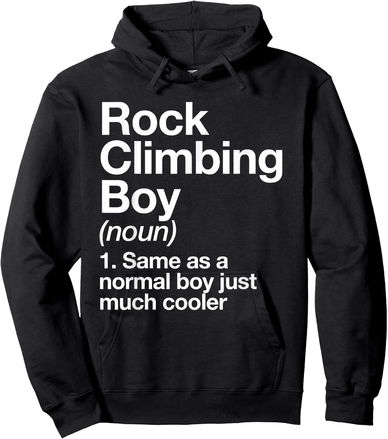 Rock Climbing Boy Definition Funny Sports Hoodie - Hoodie | Black