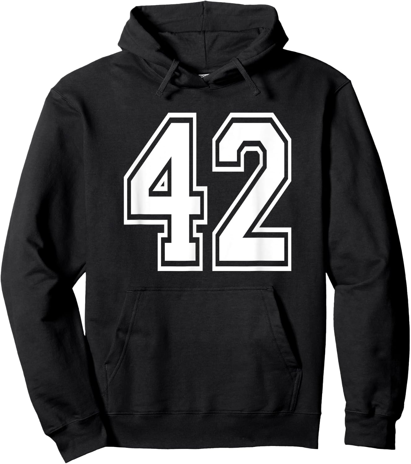 Number 42 Birthday Gift Sports Player Team Numbered Jersey Hoodie - Hoodie | Black